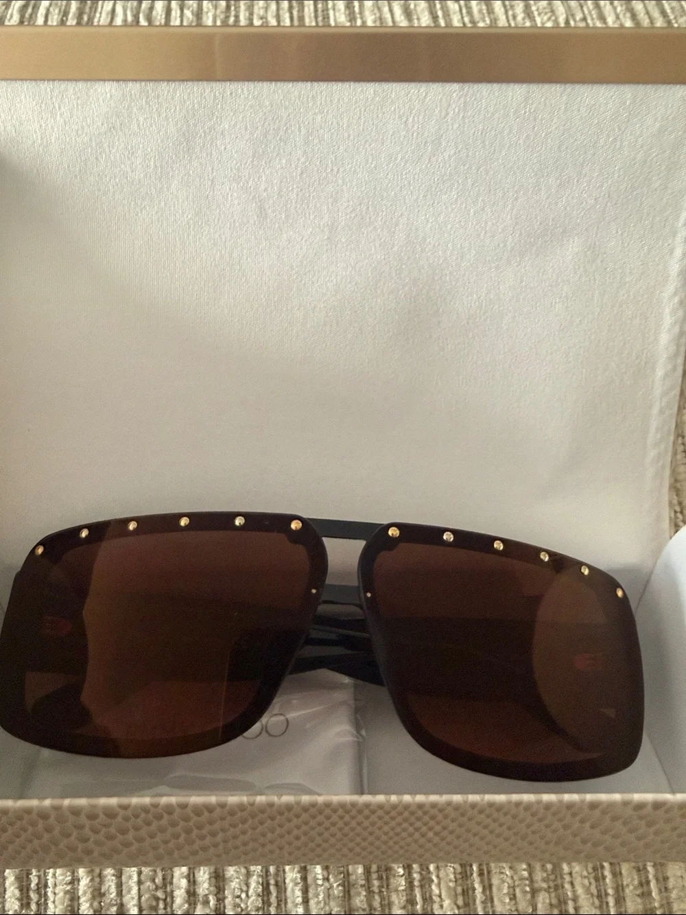Jimmy Choo Black Frame Brown Gradient Shield Sunglasses